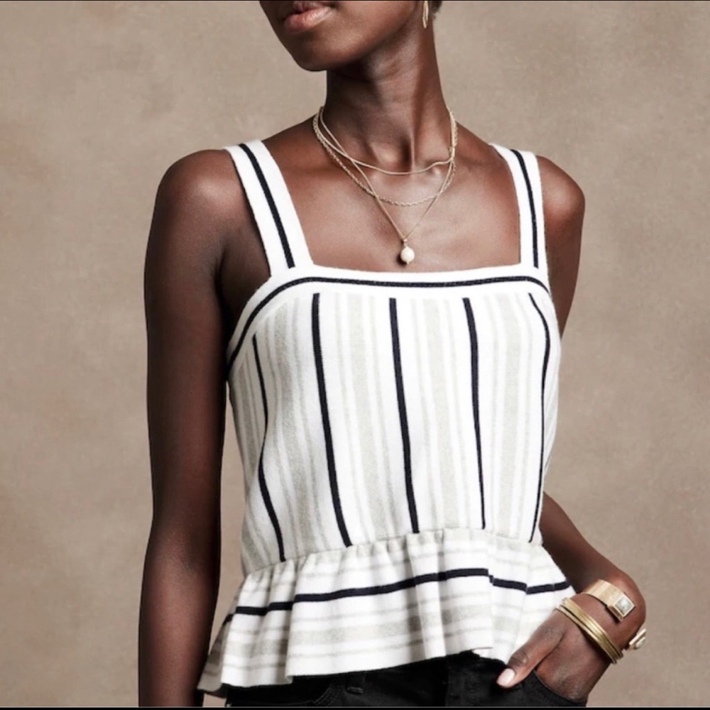 Banana Republic Peplum Sweater Tank Top